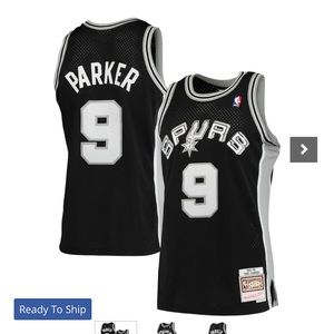 Men's San Antonio Spurs Tony Parker #9 Black 2001-02 Swingman Jersey